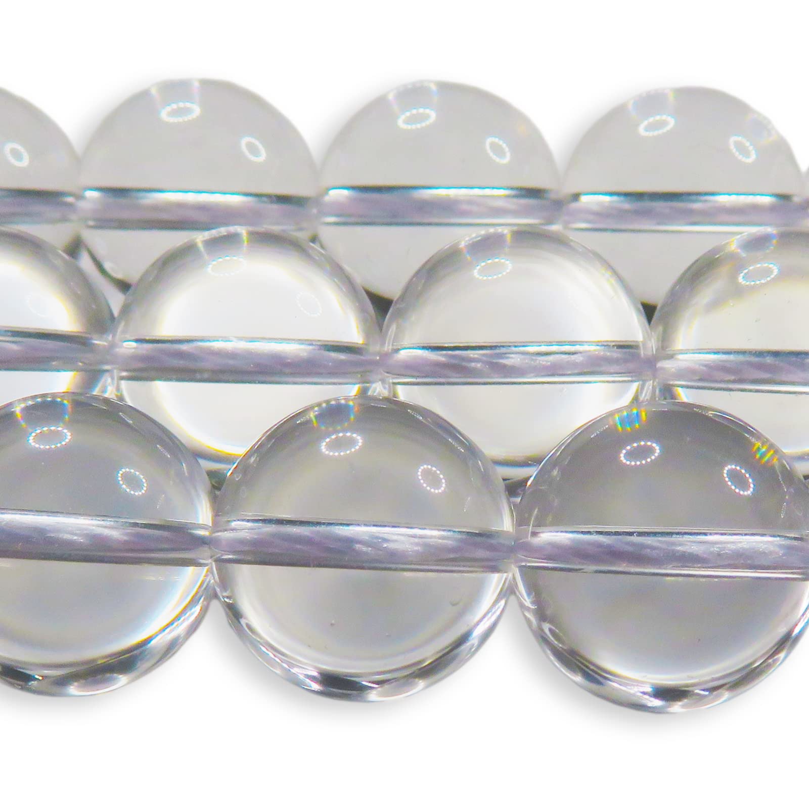 Amazon.co.jp: 【3連まとめ売り】水晶 丸玉 5A 3連売り 天然石 ビーズ 
