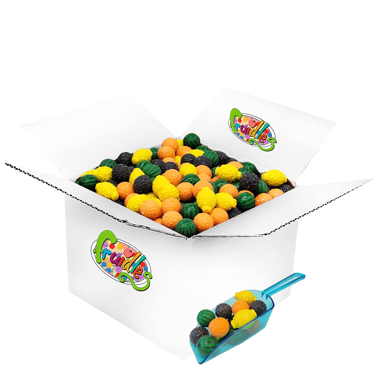 Fruidles Fancy Fruit Bubble Gum Balls, Original Fruit Shaped Candy Buffet Treats, Kosher Certified Parve (5 Pounds (Bulk))