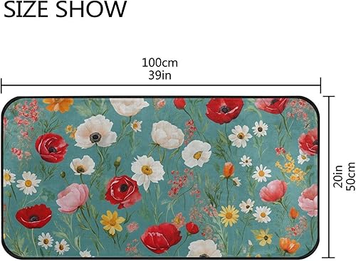 Vista 17 de Gredecor Alfombra de cocina de abeto de invierno, diseño de pájaros, antifatiga, Navidad, invierno, Navidad, decorativo, antideslizante, lavable