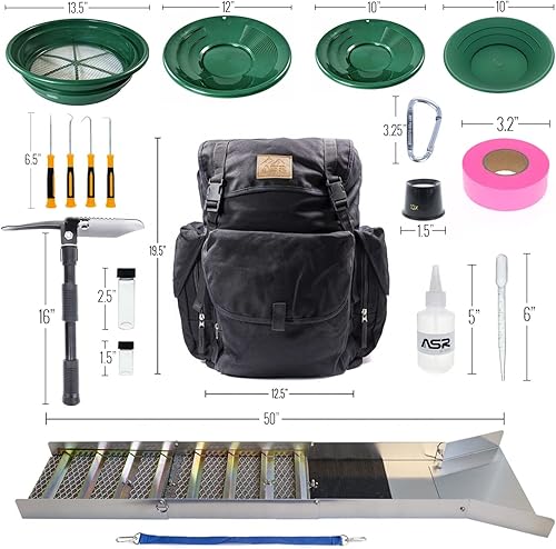 Miniatura 2 de ASR Outdoor Deluxe - Kit de mochila plegable de aluminio de 50 pulgadas, color negro