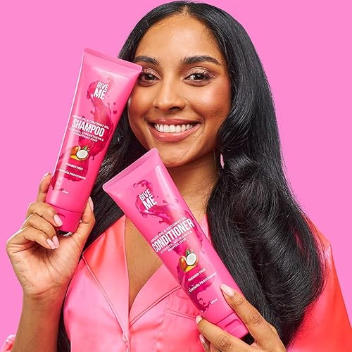 Miniatura 5 de Give Me Acondicionador cosmético para cabello seco y dañado, hidratación intensa, aceite de argán y coco con provitaminas, sin parabenos