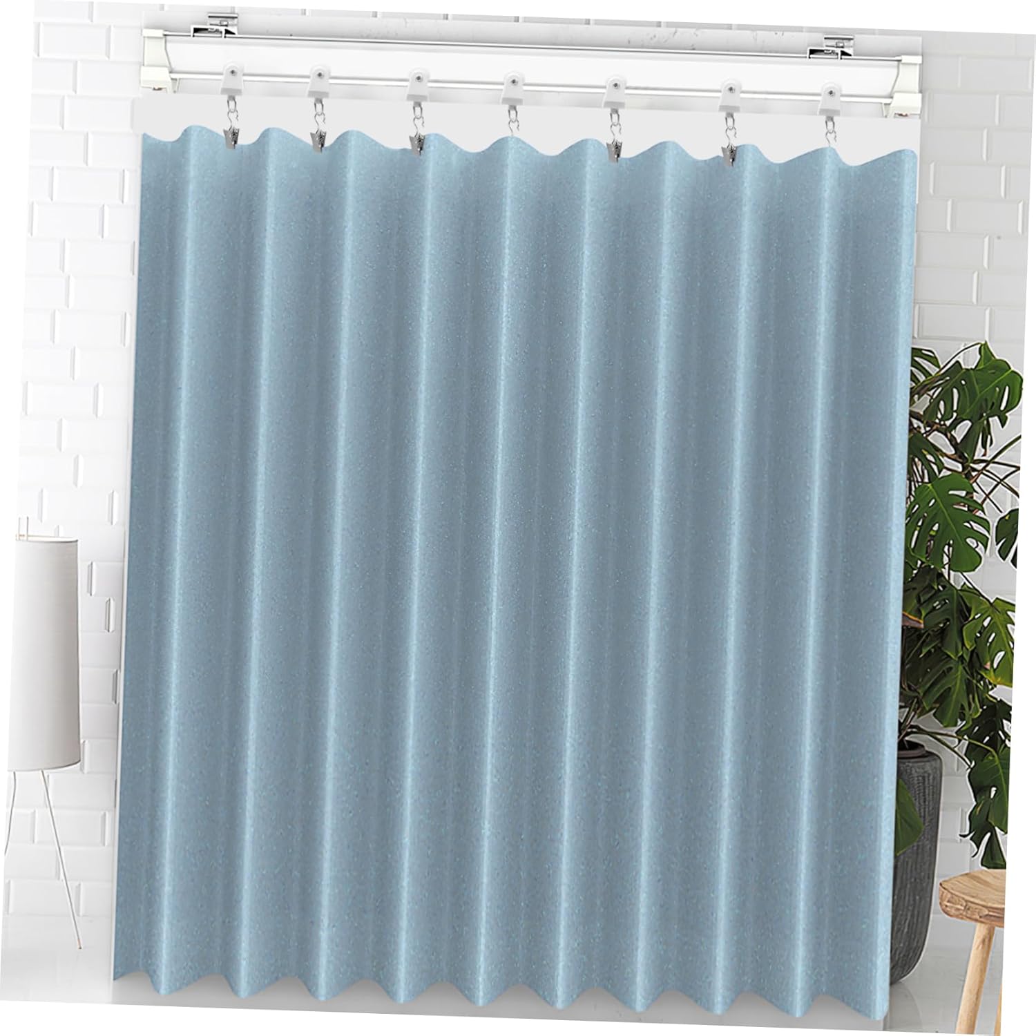 Cabilock 1set Flexible Ceiling Curtain Track Bendable and Silent Track Clips for Various Curtain Types for Use