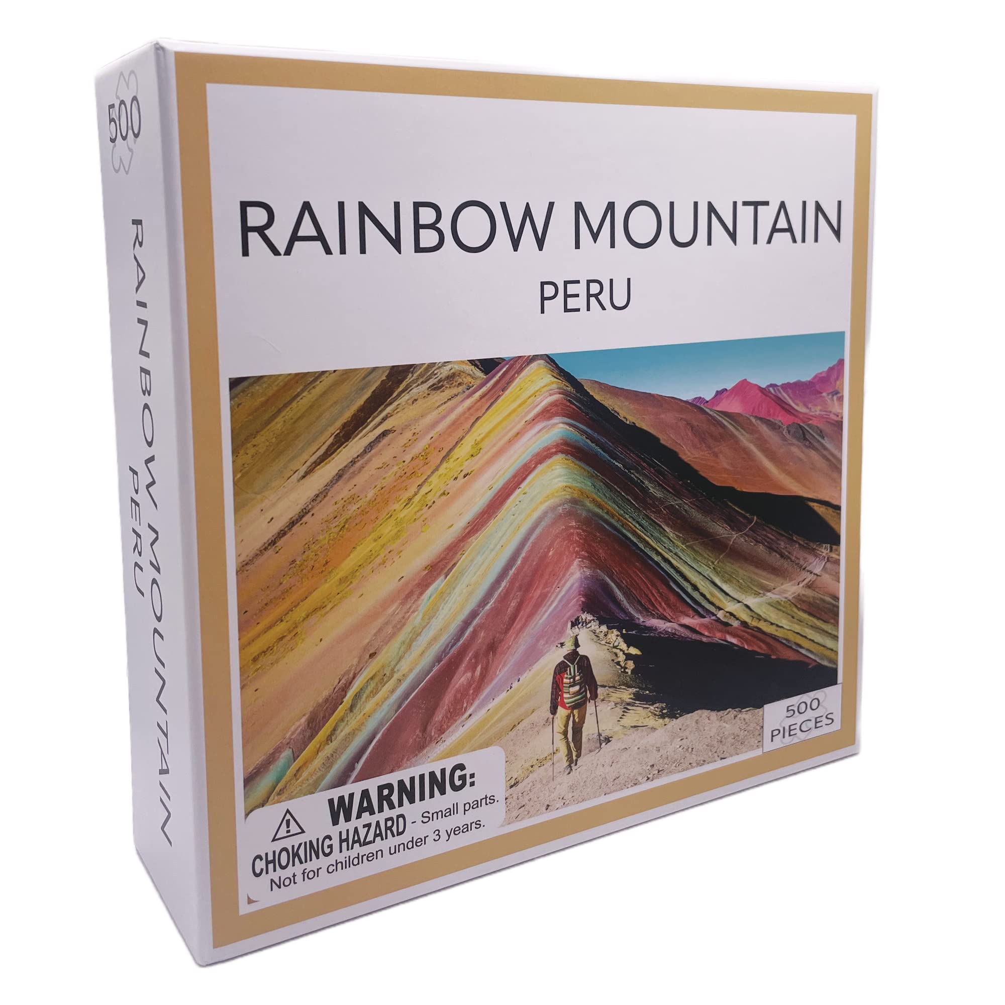 Rainbow Mountain Peru - 500 Pieces - 17.56"x19.68" - Jigsaw Puzzle for Adults, Family or Kids - Beautiful Landscape, Designer Box and Tight Fitting Pieces by Game That Song