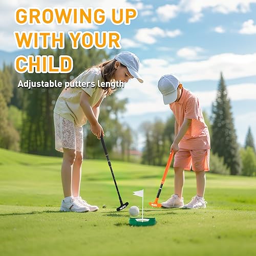 Miniatura 5 de WELSPO Putter de golf para hombres y mujeres, putter de golf bidireccional para niños con 2 putters de golf, 4 pelotas de golf para diestros o