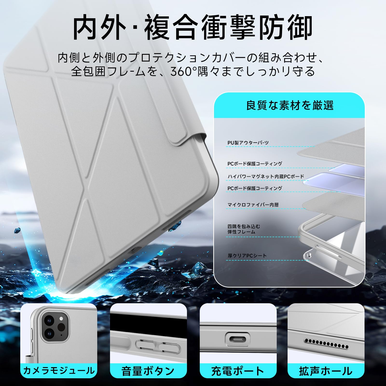 Amazon.co.jp: iPad Pro 11インチ ケース 第4/3/2世代（2022/2021/2020