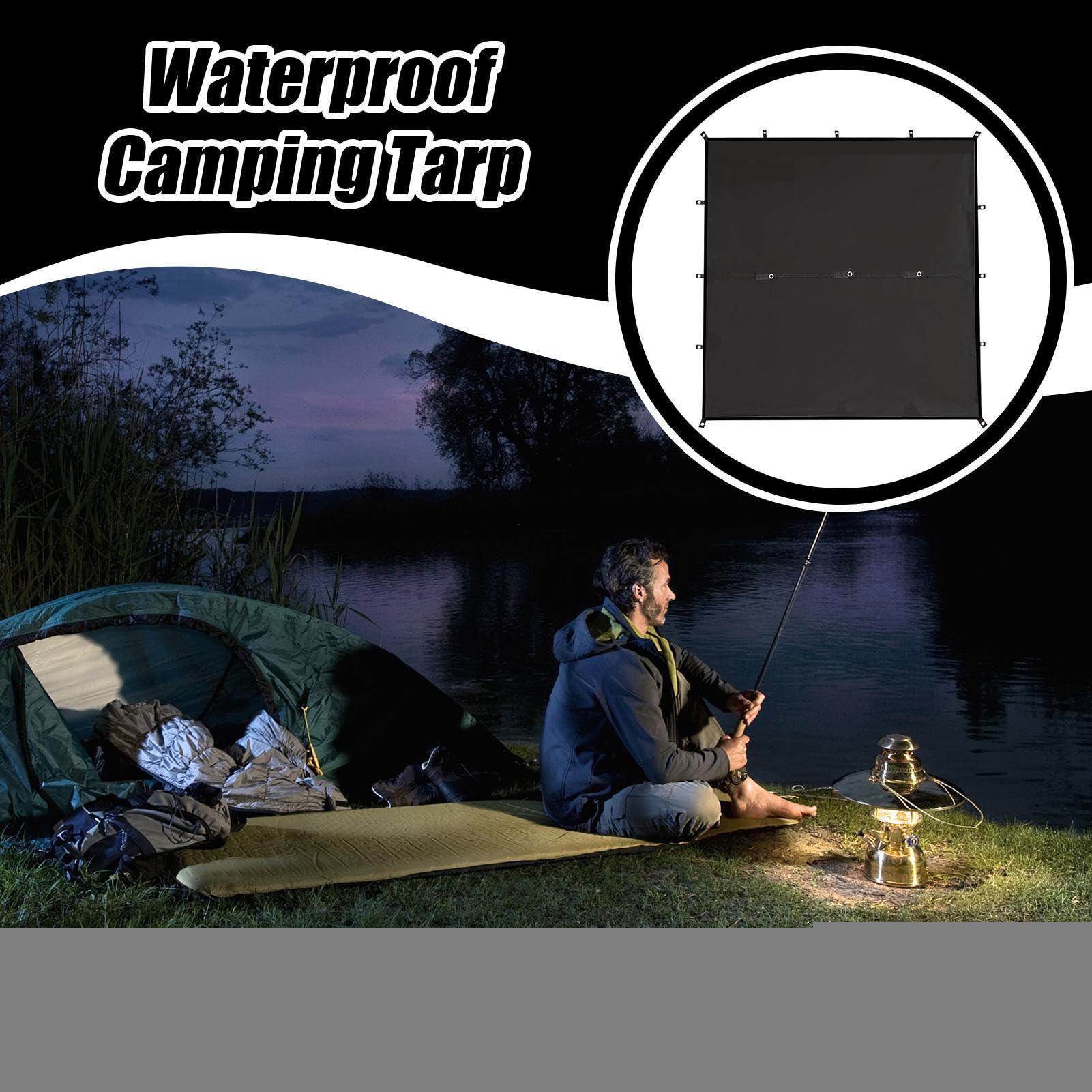 Tarp De Tente bâche, abri de Pluie, équipement de Survie, Sac de Rangement