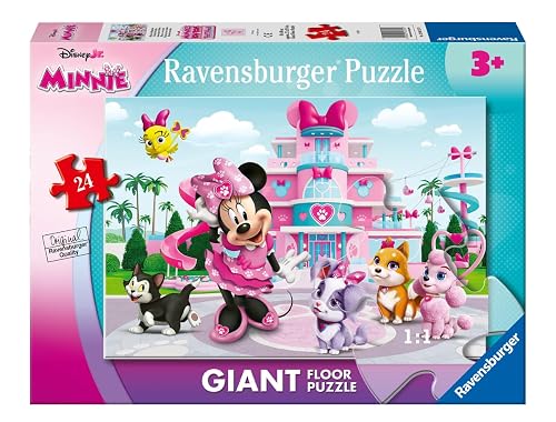 Ravensburger - Disney Minnie Mouse, Puzzle niños 3 años, Puzzle Educativo Giant Floor 24 Piezas