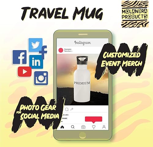 Miniatura 4 de Molandra Products This Is Judia - 20oz Stainless Steel Water Bottle, Silver