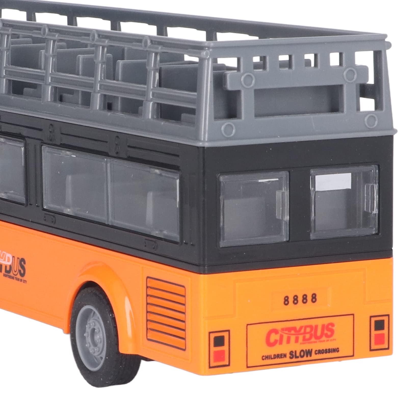 Alomejor Control remoto Autobús de dos pisos Detalles finos Autobús RC de 4 canales Puertas de apertura segura para juguetes(QH204 9 Sightseeing Bus)