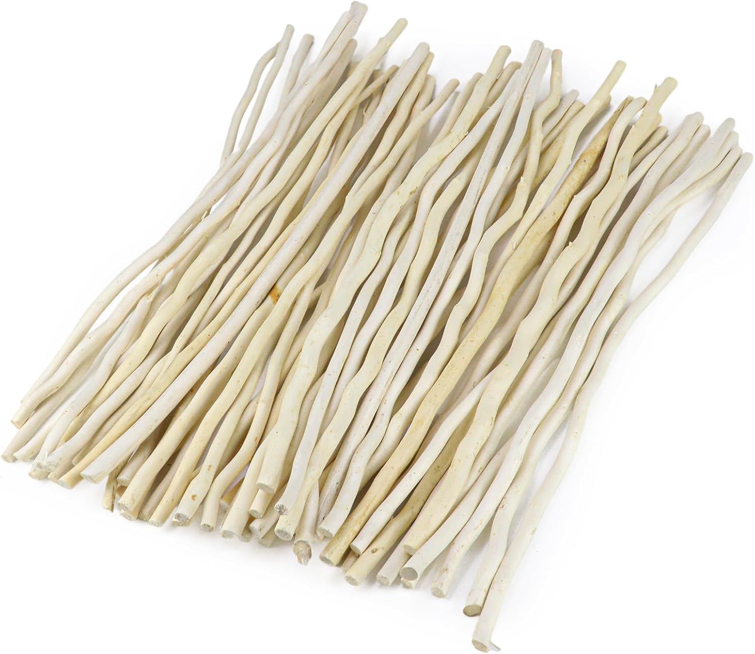 50Pcs Natural Twigs, Driftwood Branches, Unfinished Timber Rods for Model Making, Home Decor & Art Supplies (White 40CM)