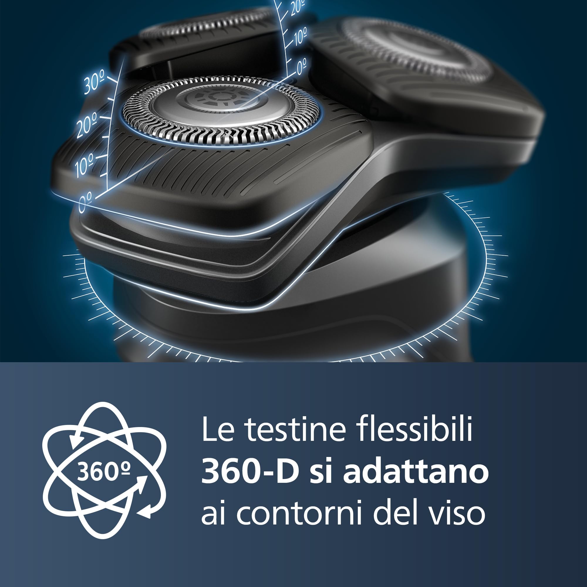 Rasoio elettrico Serie 5000 con tecnologia SkinIQ, Wet&Dry, rifinitore, base di ricarica, custodia (modello S5884/35)