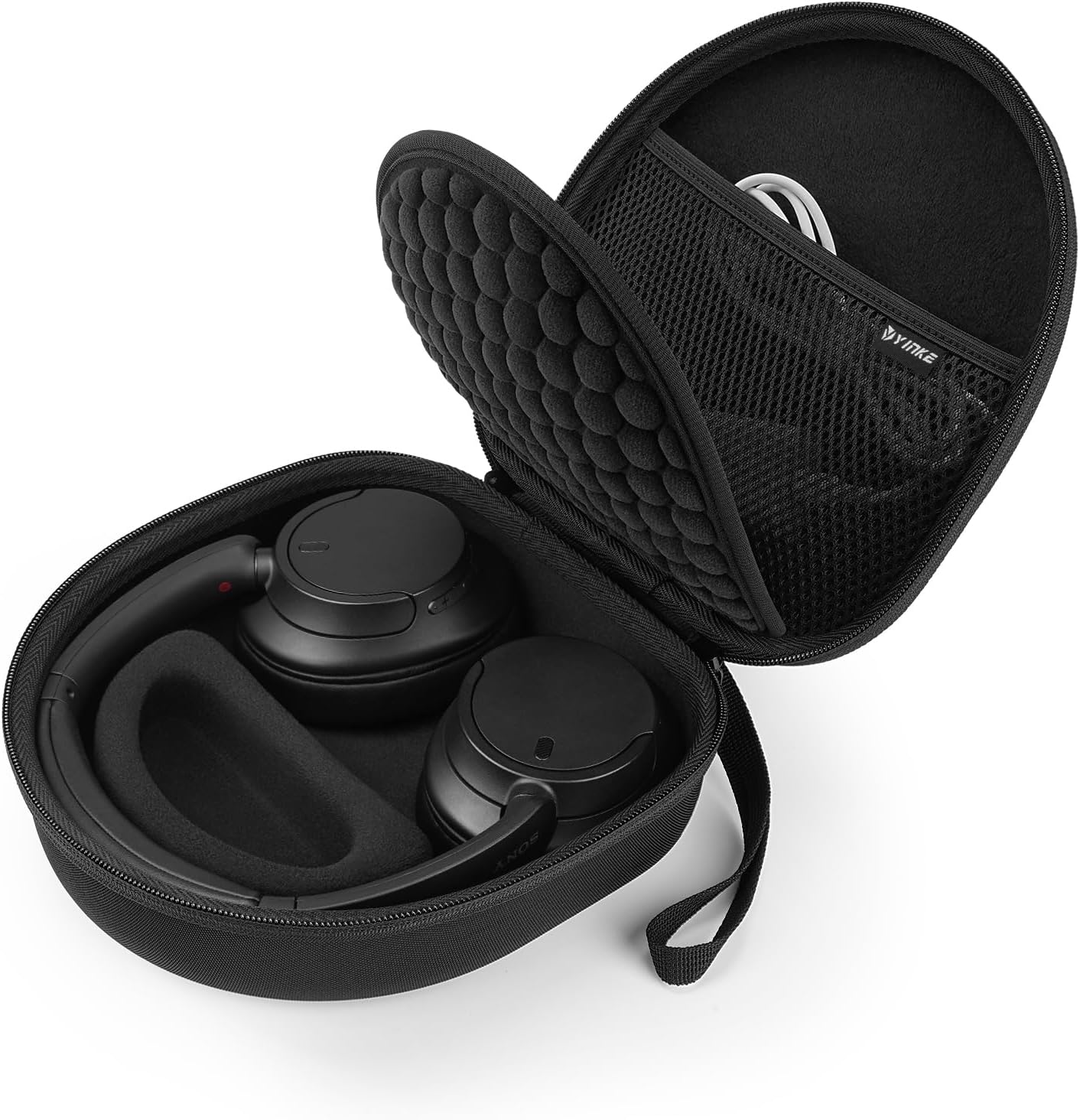 Yinke Case for Sony WH-CH720N / WH-CH710N /WH-CH700N Headphone, Travel Protective Cover Storage Bag (Black)