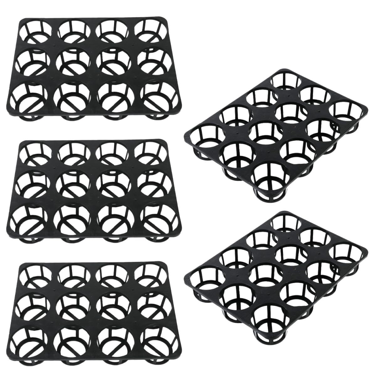 Supports pour pots de jardin noirs en plastique jojofuny 5pcs pour culture