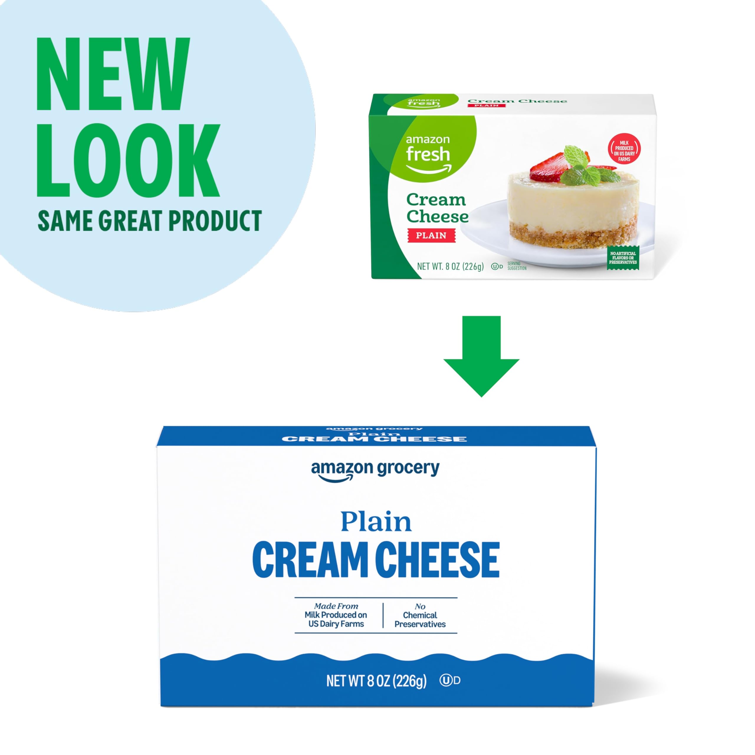 Amazon Grocery Cream Cheese 8 Oz Previously Amazon Fresh Packaging May Vary — view 2