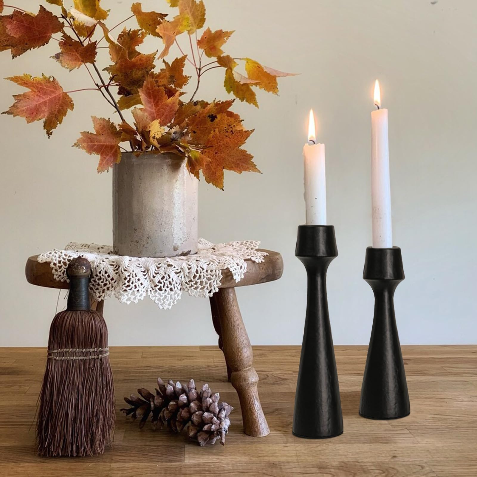キャンドルスタンド2個セット Amazon.co.jp: アイアンテーパーキャンドルホルダー - 装飾キャンドル