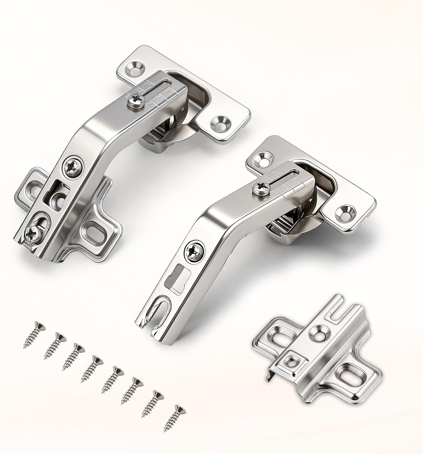 Probrico 135 Degree Open Caninet Hinges for Corner Folden Conbinet Door, Nickel Plated Kitchen Cabient Hinges,2 Pair