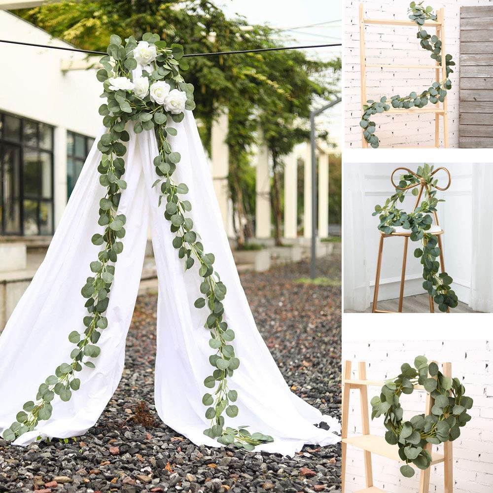 Decoris Künstliche Farn & Eukalyptus Girlande – 180 Cm Lang, Ca. 20 Cm Breit, Aus Kunststoff, Für Tisch-, Fenster-, Wanddeko, Basteln (Grün)