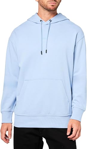 BOSS, Center Logo French Terry Hooded Sweatshirt, forever blue, S