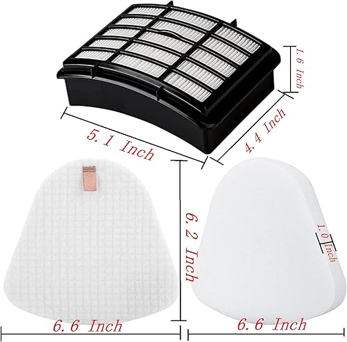 Miniatura 9 de Paquete de 2 filtros Hepa y fieltro de repuesto para Shark Navigator Lift-Away ZU503AMZ NV350 NV351 NV352 NV355 NV356E NV357 NV360 NV370 NV391 UV440