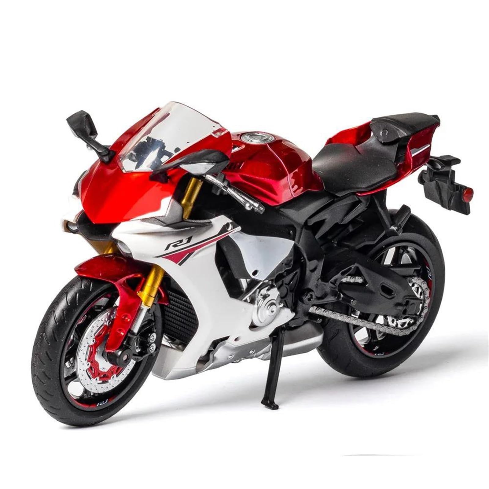 Modello di moto Modellino Di Moto Da Cross In Scala 1/12, Auto Giocattolo Collezione, Regalo, Pressofusione Statica Per YAMAHA YZF-R1(Red)
