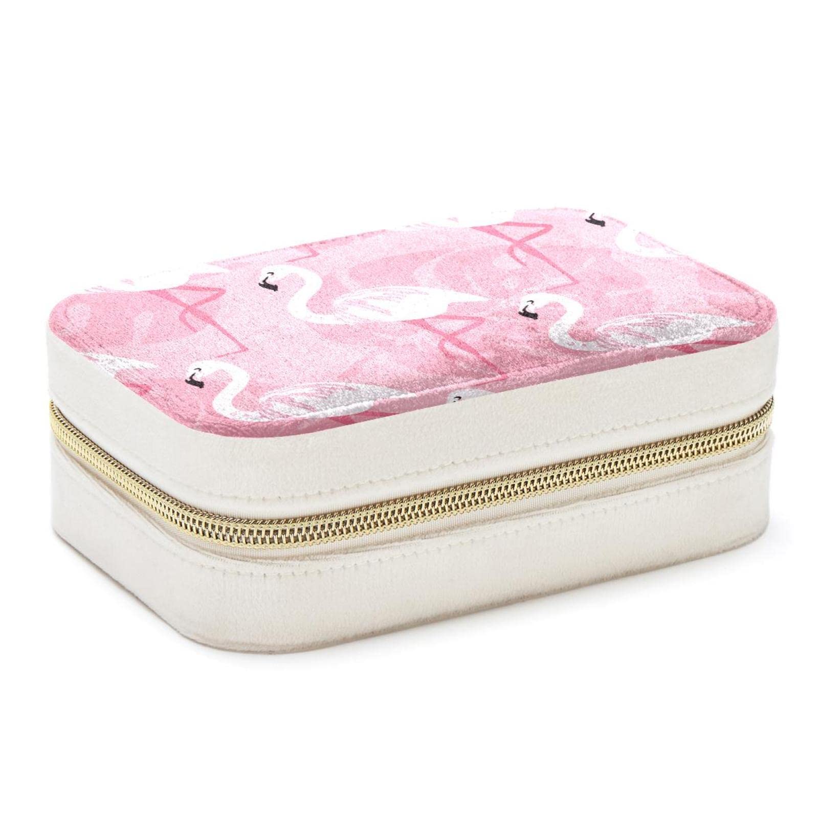 Boîte à bijoux de voyage flamant rose : idée cadeau idéale femmes et filles