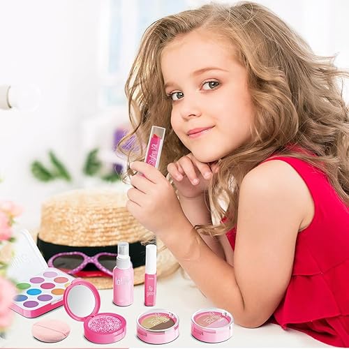 Miniatura 7 de Kits de maquillaje falso para niñas de 3, 4, 5 años, juguetes de maquillaje de simulación para niñas, regalos de cumpleaños de 3 a 5 años