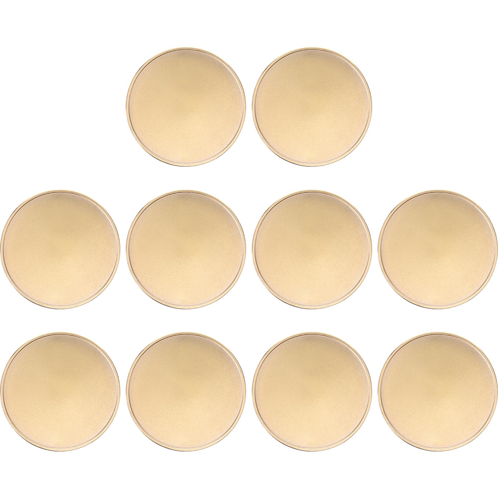 Monedas para grabado DIY en latón original con borde estriado para joyería