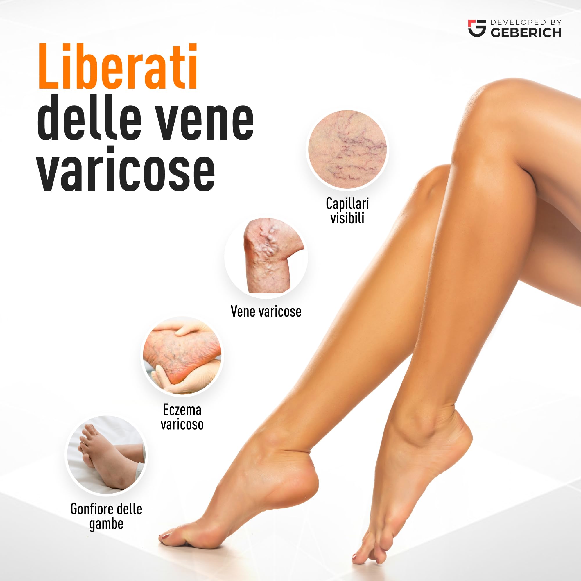 Crema Anti-Varicose VARITONE | Gambe Stanche e Pesanti | con Mentolo, Centella Asiatica, Olio di semi d’uva e 12 Attivi Botanici | 100 ml | 100% Naturale Senza Parabeni