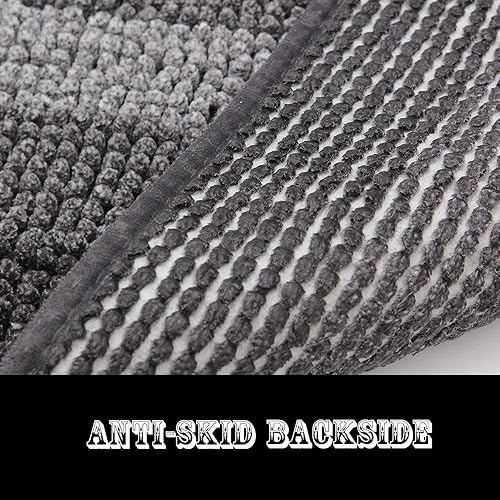 Miniatura 5 de COSY HOMEER Tapete de baño alfombrillas hechas 100 % de poliéster, muy suaves, antideslizantes absorbe el agua especiales para lavar a máquina