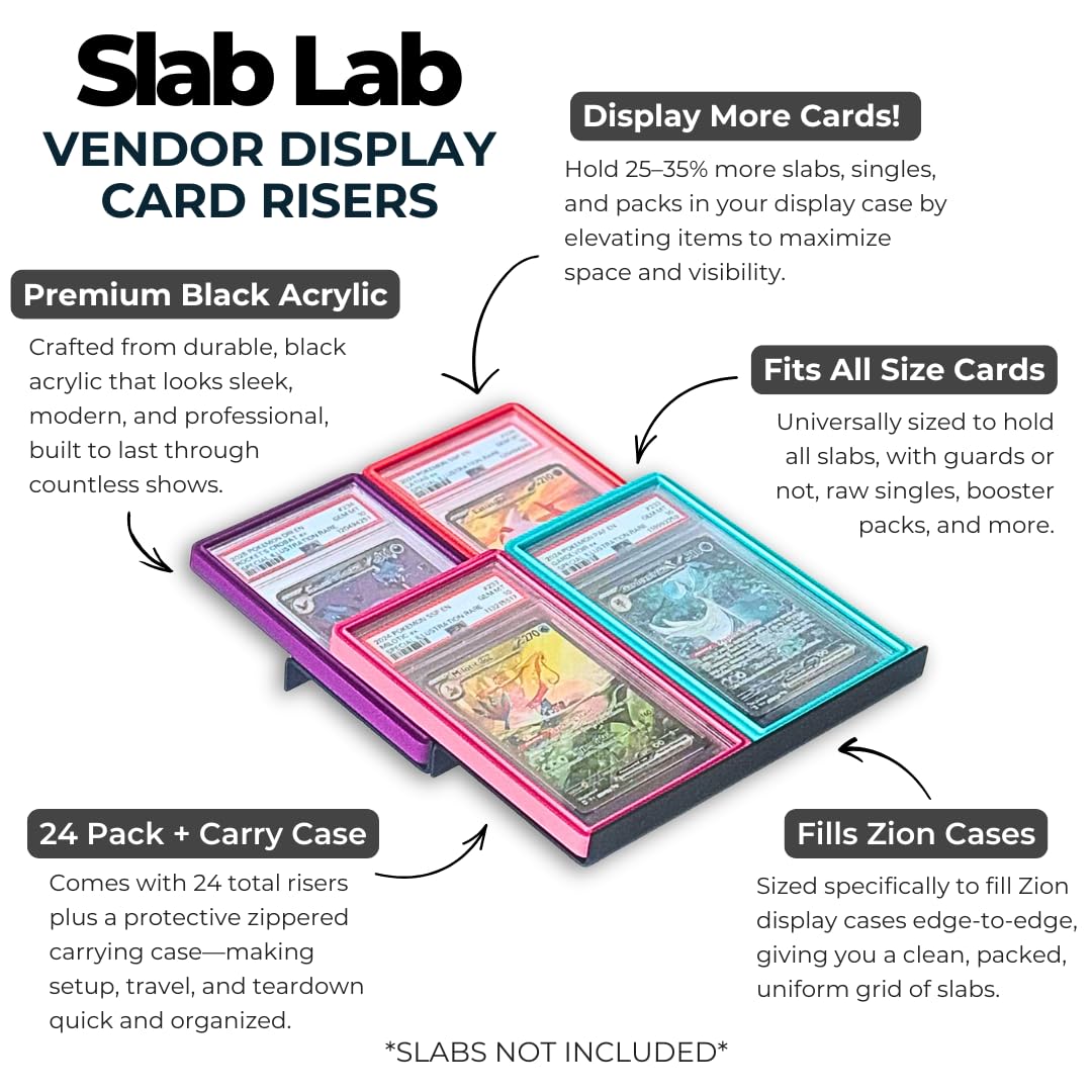 Amazon.com: 24 Modular Card Risers for Display Cases