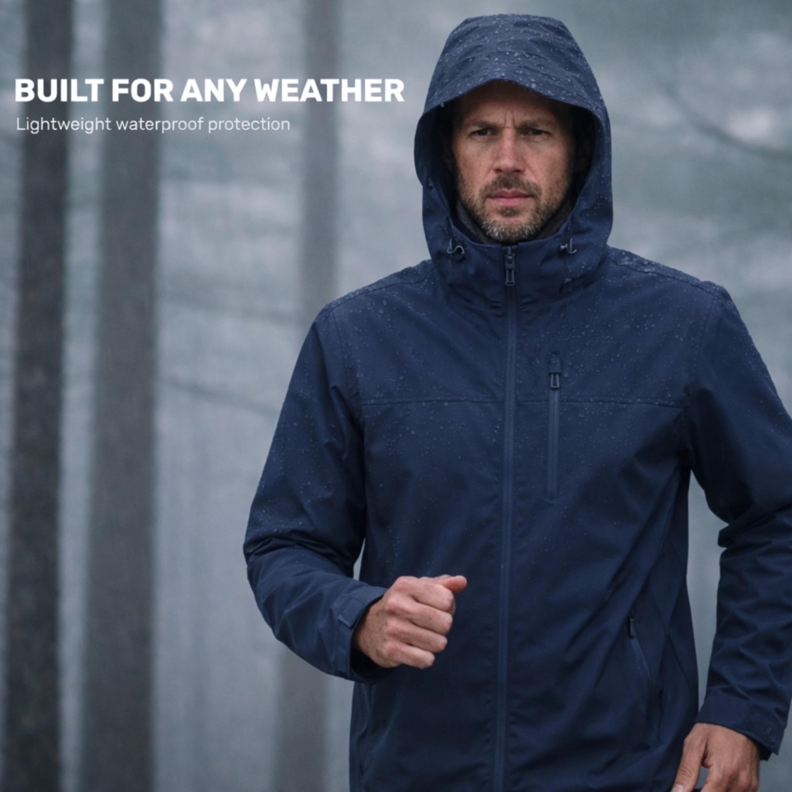 The ScotchMan Regenjacke Herren Wasserdicht Outdoor – Ultraleicht Packbare Winddichte Jacke mit Kapuze – Übergangsjacke für Wandern, Fahrrad & Alltag – Unisex