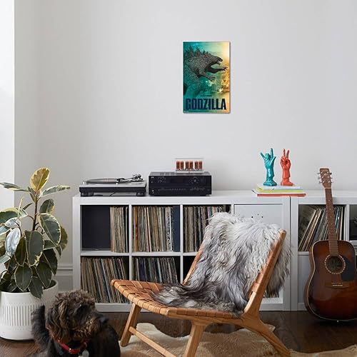 Vista 7 de Trends International Godzilla vs Kong - Póster de pared Godzilla, 22.37 x 34.00 pulgadas, lienzo estirado