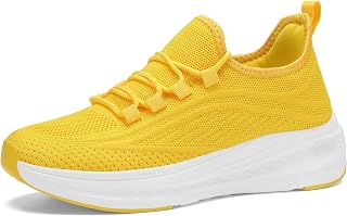 Women Sneakers Running Shoes Non Slip Tennis Shoes Slip On Breathable Lightweight F…