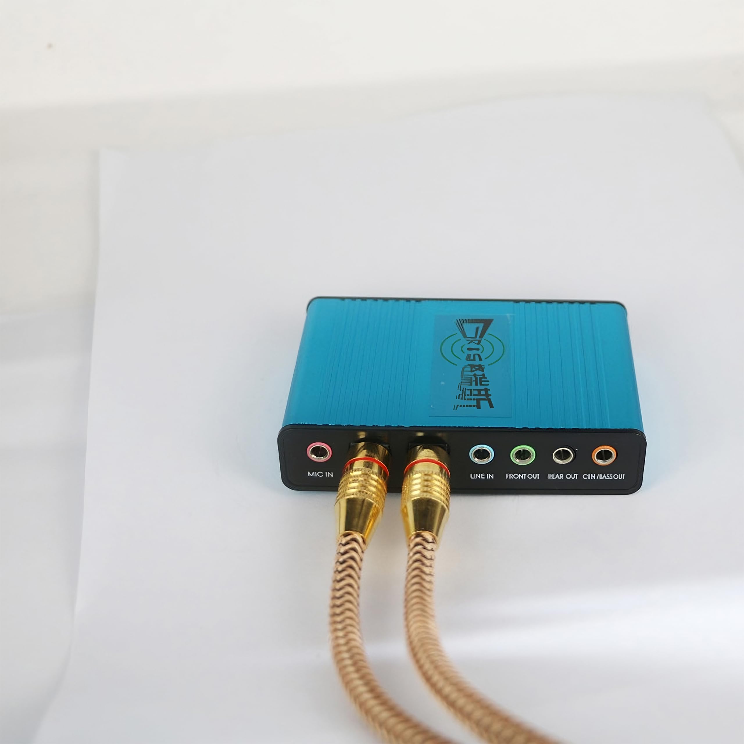 Retoo Soundkarte extern 7.1 Surround Sound, Stereo Audio Adapter Lautstärkeregelung, Anschluss für Kopfhörer, Mikrofon, Mikrofonstummschaltung für PC