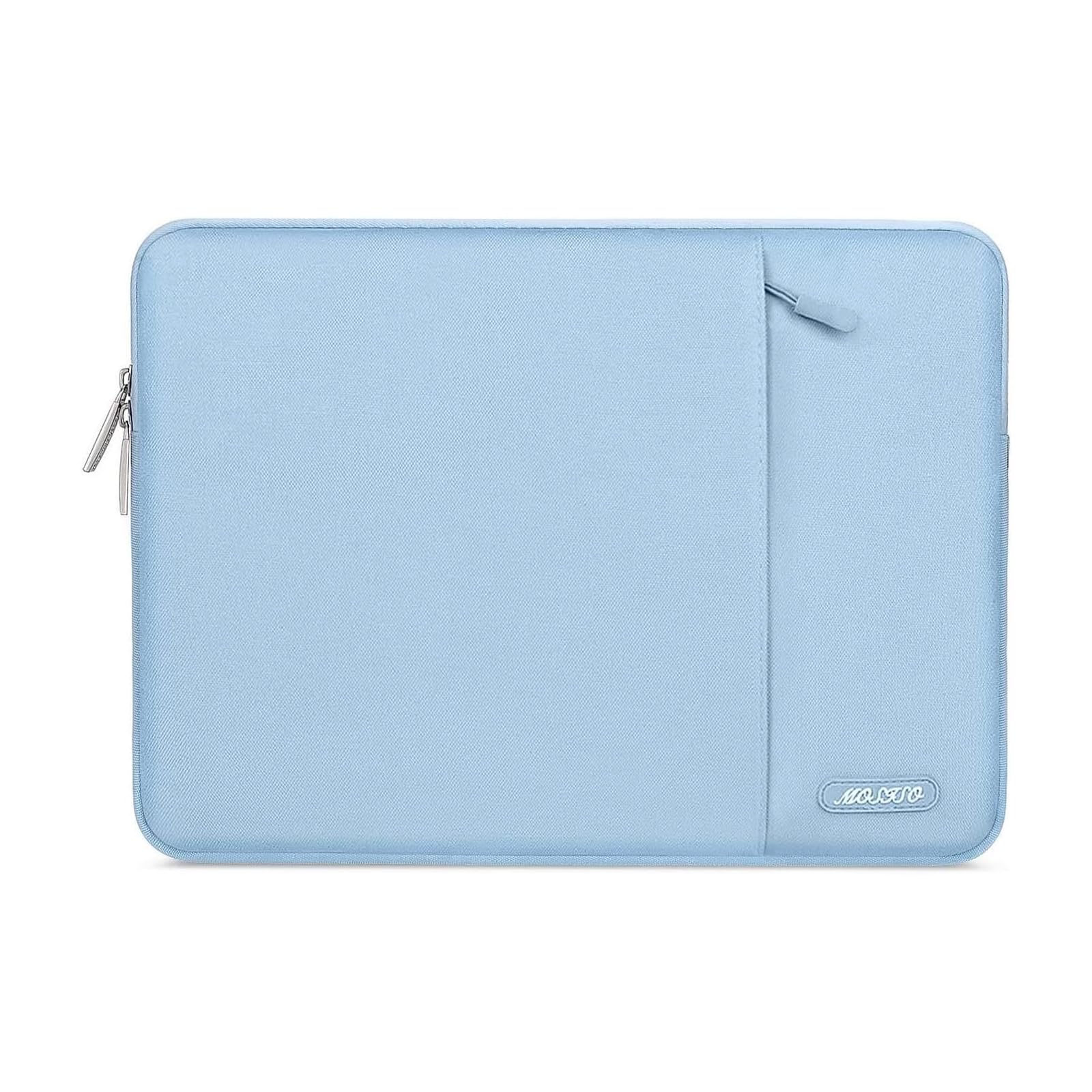MOSISO Laptop Case 15 inch, 15 inch Laptop Sleeve Compatible with MacBook Air 15 M4 A3241 M3 A3114 M2 A2941 2025 2024 2023,Dell XPS 15,Polyester Vertical Computer Sleeve Bag with Pocket, Air Blue