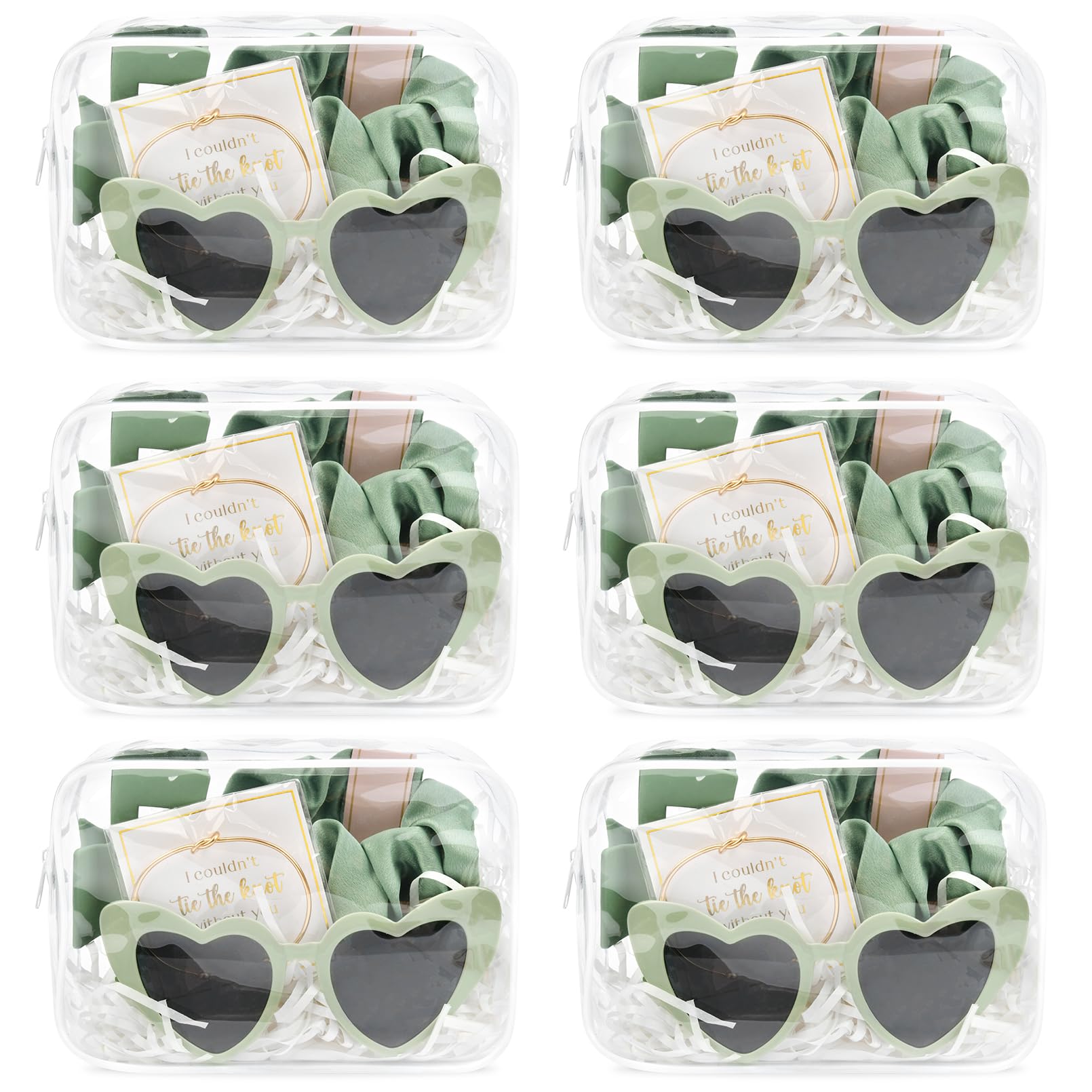 DEEKA Bridesmaid Proposal Bag Set Sage Green