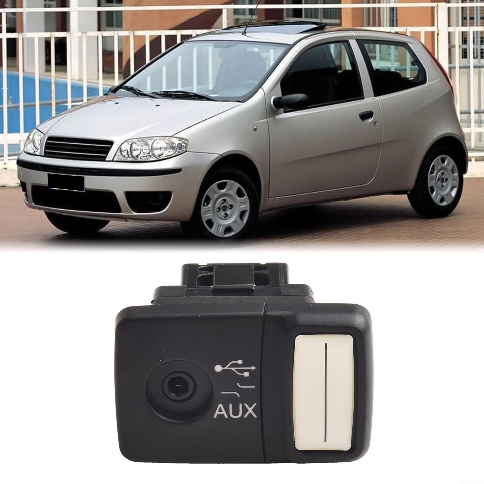 Oniissy Modulo adattatore interfaccia AUX lettore multimediale USB per auto per Fiat 500 500C Panda Punto Linea 2007-2017