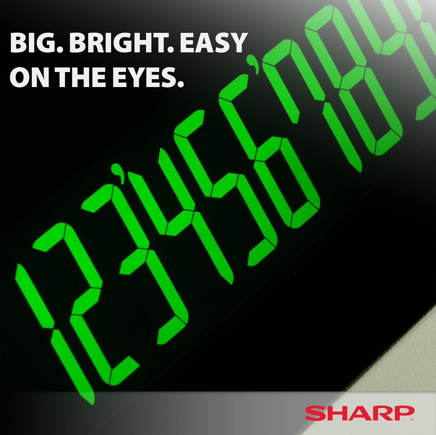 Close-up of Sharp EL-1197PIII fluorescent display