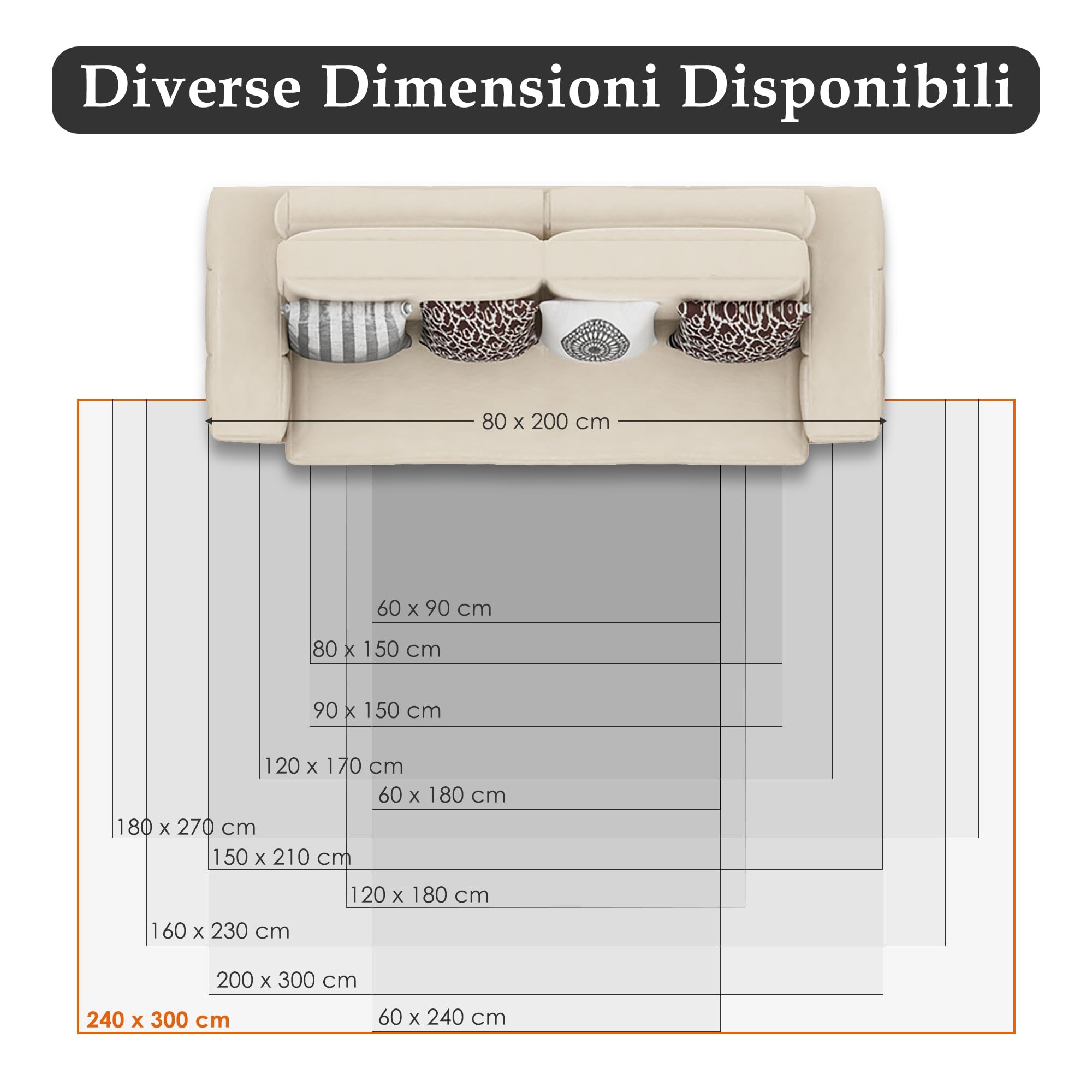 PureCozy Tappeto Salotto Moderno, 200x300 cm Tappeti Grande Camera Da Letto, Tappeto Vintage Corridoio Antiscivolo Lavabile Pelo Corto per Cucina, Soggiorno, Ufficio, Interno,Marrone