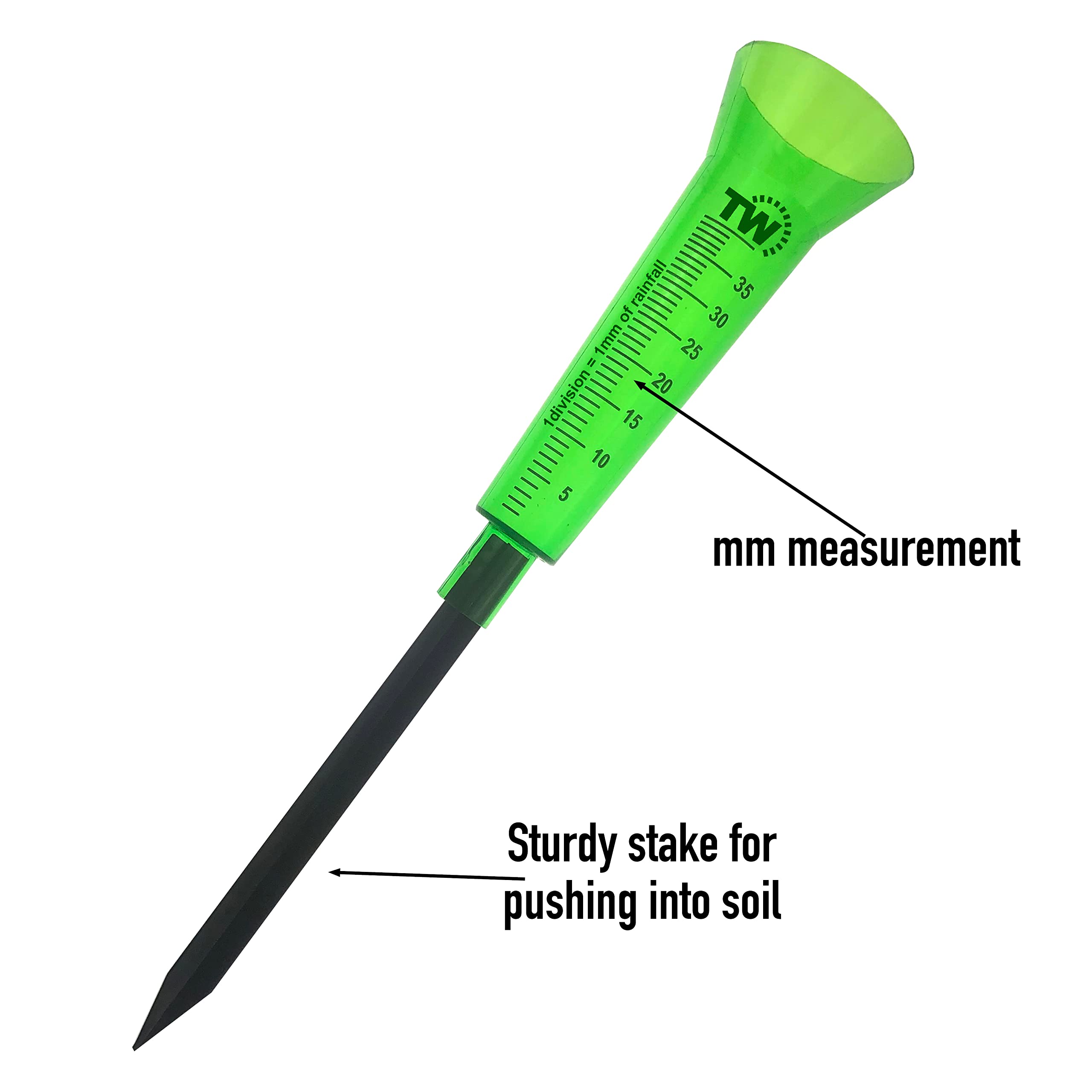 Pluviometro Analogico Per Giardino - Verde, Misura Precipitazioni