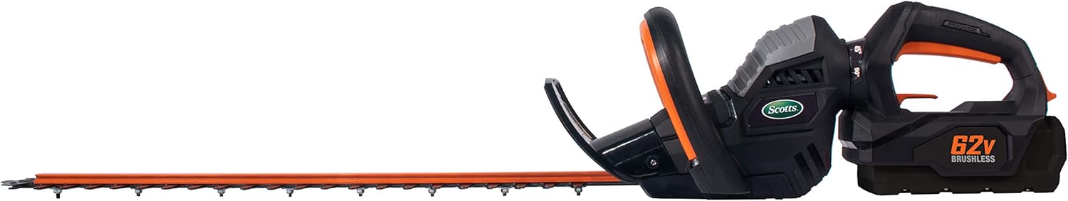 review Scotts Outdoor Power Tools LHT12462S 62-Volt 24-Inch Cordless Hedge Trimmer, 2.5Ah Battery & Fast Charger Included