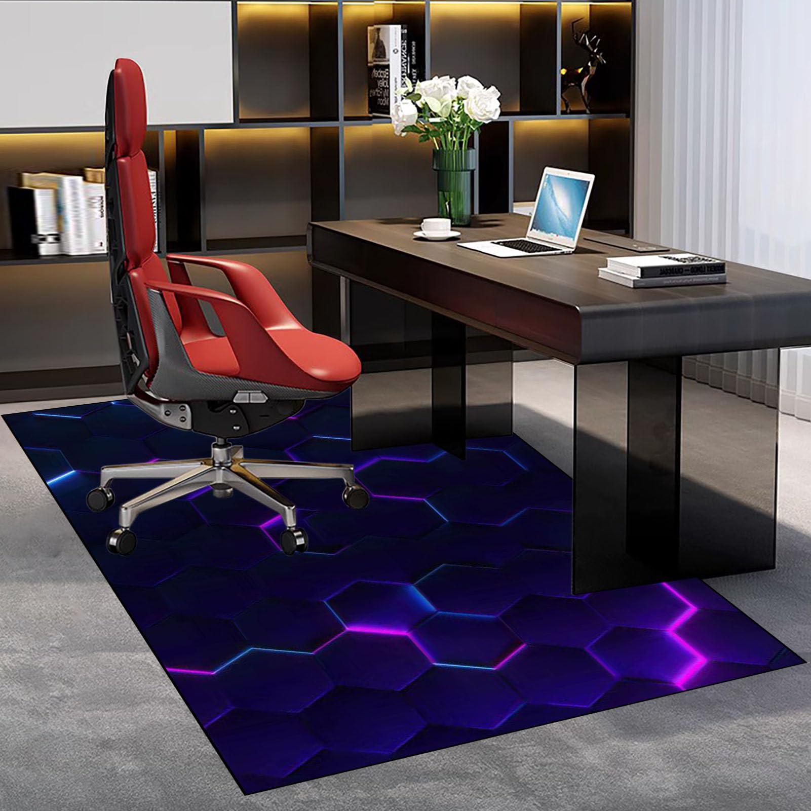 Tappetino Protettivo Per Sedia Da Ufficio - Rotondo, Antiscivolo, Per Pavimenti