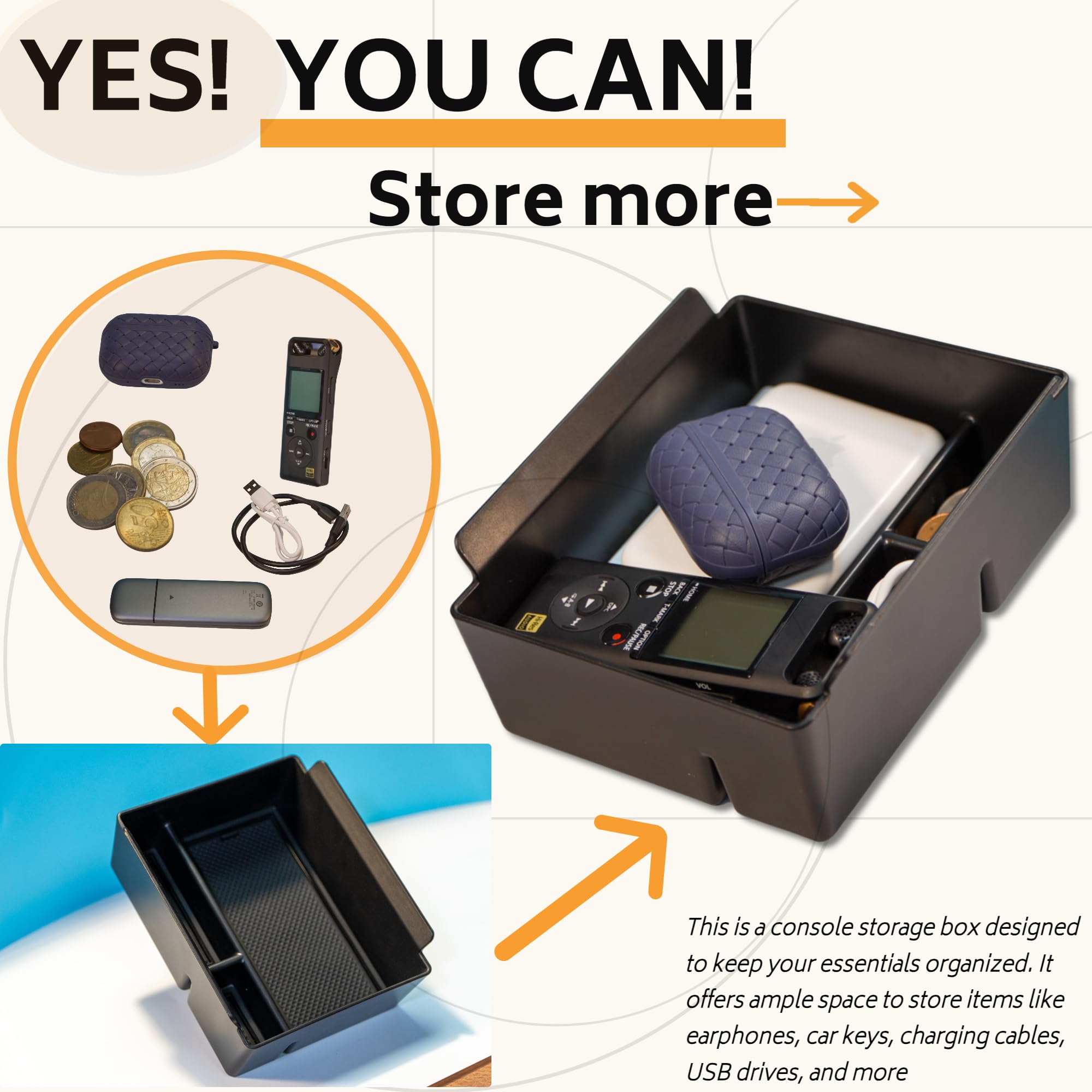 Auto Armlehnenkissen Aus Leder Für Dacia Bigster 2025 - Wasserdichte Armauflage Mit Getränkehalter & Taschentuchbox