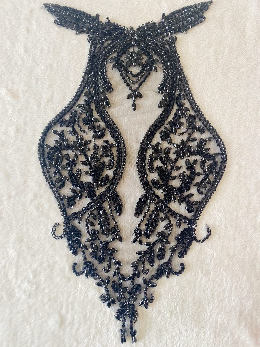 black beaded trim for dresses Black Velvet Gown with Beaded Trim 40119