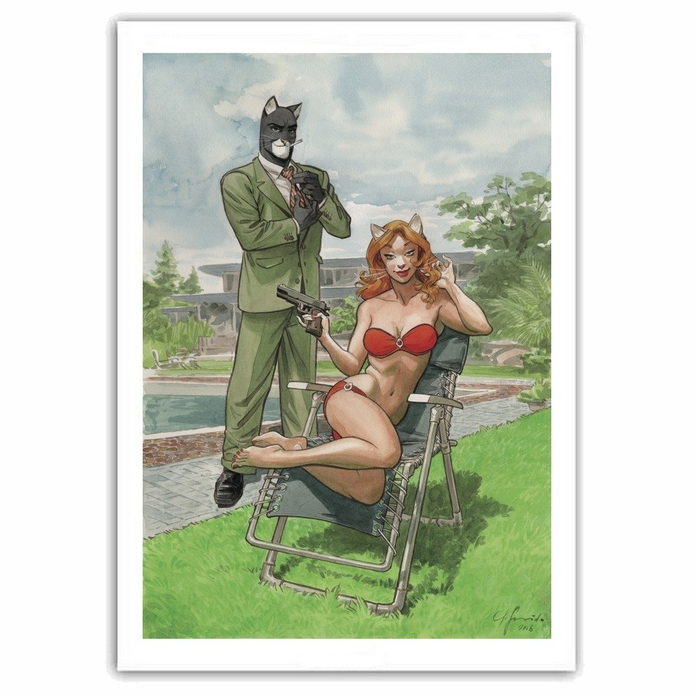 Affiche offset Blacksad Bodyguard - Idée cadeau originale 50x70 pour fan de BD