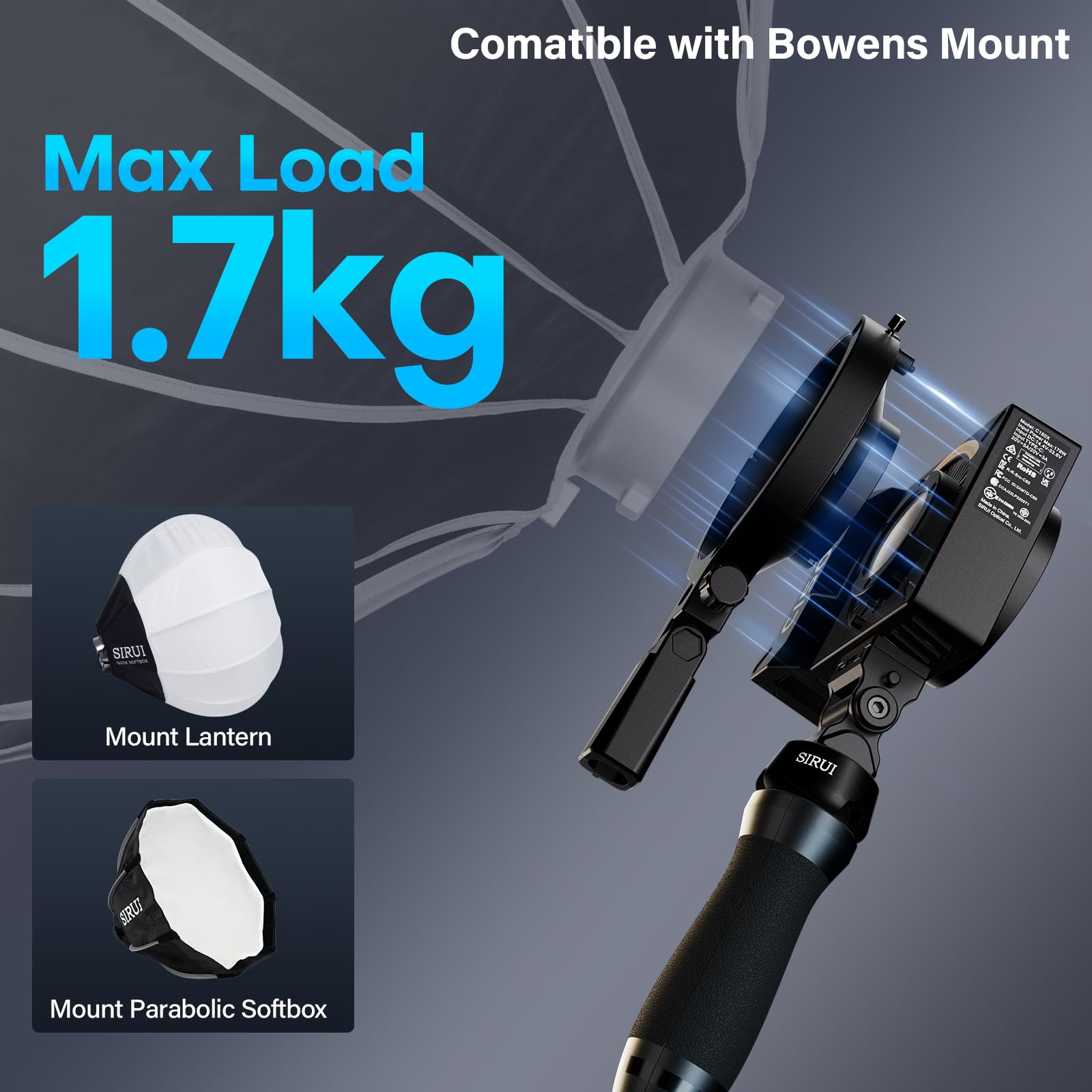 Amazon.com : SIRUI Super Bulbs C150X Combo 150W LED Video Light 
