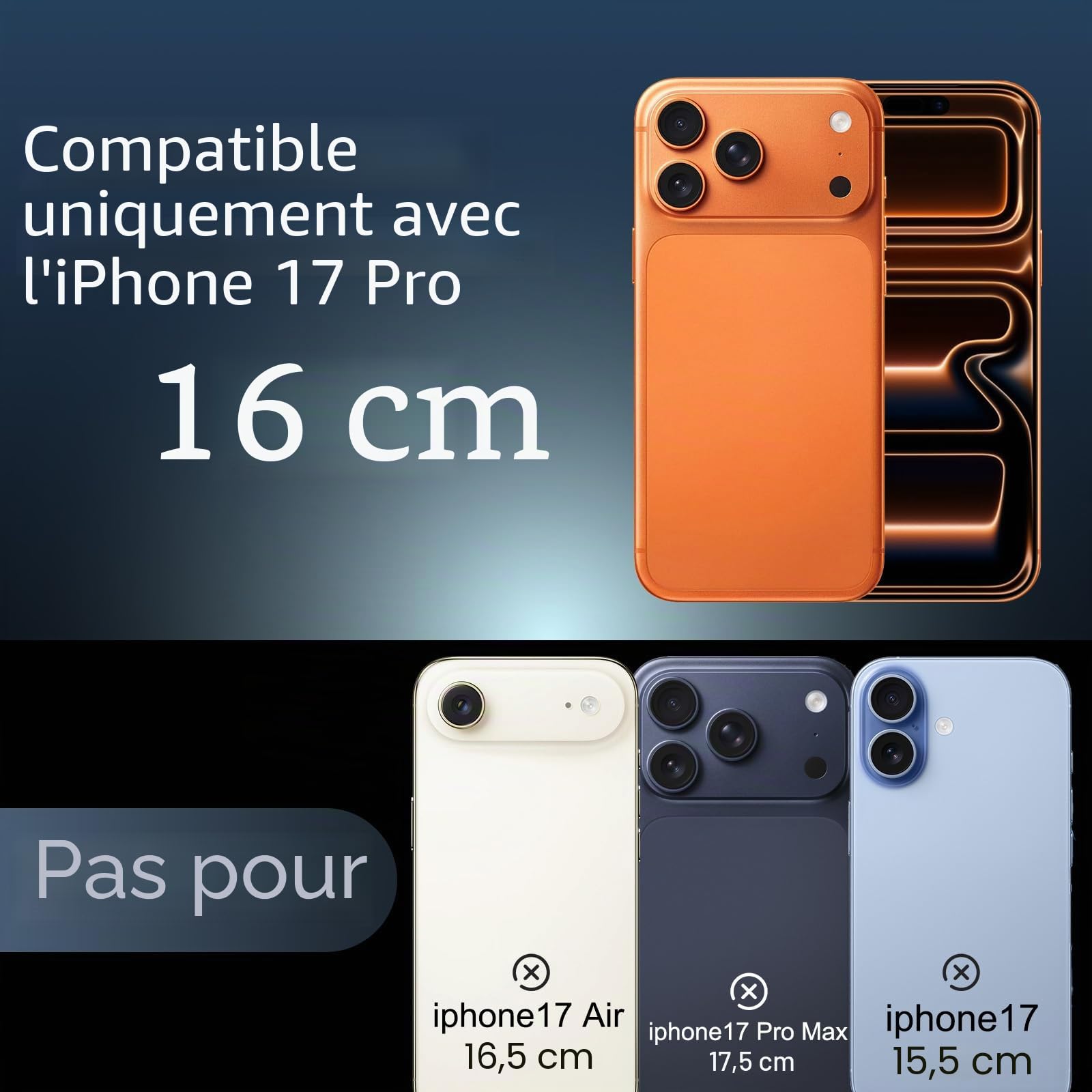 Coque Batterie pour iPhone 17 Pro (6.3"), Véritable 8500 mAh Coque de Charge étendue Fine Rechargeable avec Support, Protection Portable avec Batterie de Secours pour iPhone 17 Pro, Noir