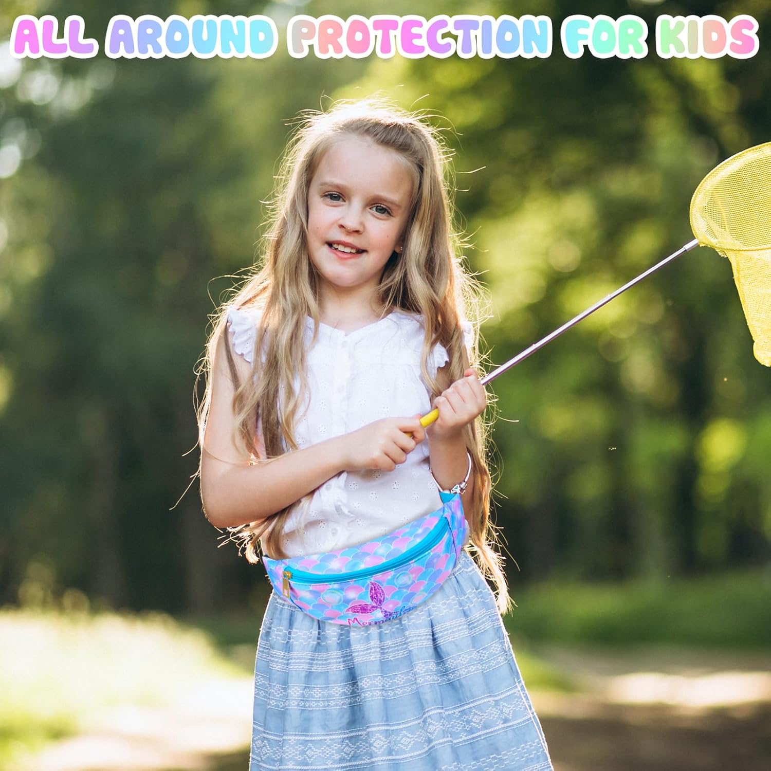 Fanny Pack for Kids Girls Fashion Waist Pack With Adjustable Belt, Unicorn Mermaid Fanny Pack Crossbody With 2 Pouches, Kids Belt Bag for Travel Running Camping - Image 6