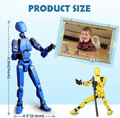 Miniatura 2 de 10 figuras de acción T13 (requiere montaje), figura de acción de Titán desmontable multiarticulada con 10 colores, 13 figuras de acción impresas en