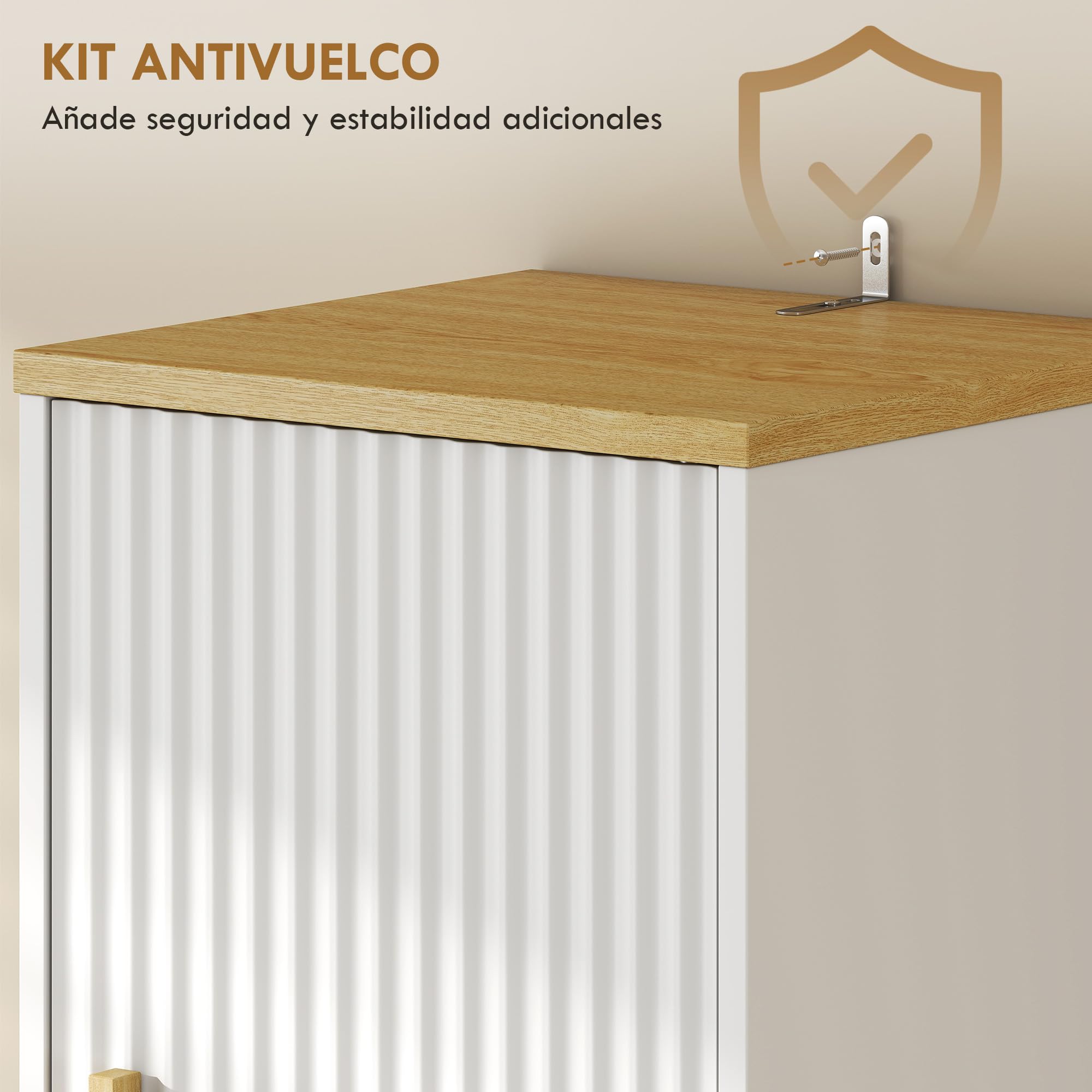 HOMCOM Armario de Baño Alto Estrecho con Patas 31,5x29,7x171,5 cm Blanco | Mueble Auxiliar de Baño, Estantes Ajustables, Puertas Acanaladas, Cajón, Estante Abierto, Patas de Madera, Espacios Pequeños